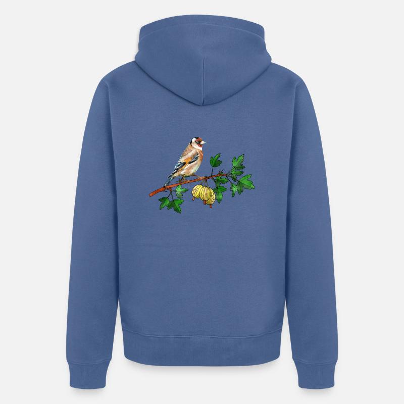 oiseau - Veste à capuche bio Premium Unisexe - bleu pigeon