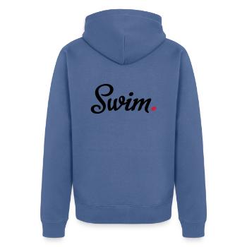 nager - Veste à capuche bio Premium Unisexe - bleu pigeon - Dos - Nico (187cm)