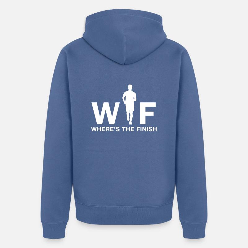 Course de marathon - Veste à capuche bio Premium Unisexe - bleu pigeon