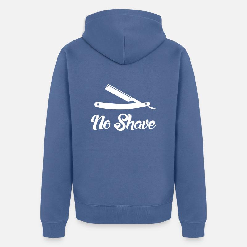 no shave blanc - Veste à capuche bio Premium Unisexe - bleu pigeon