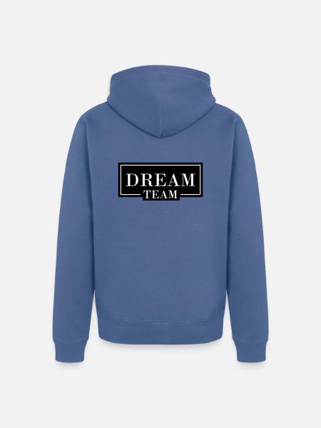 Dream Team - Unisex Premium Bio Zip Hoodie - Taubenblau
