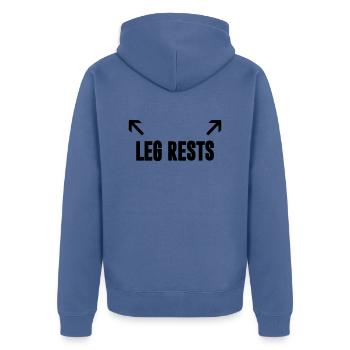 repose-jambes - Veste à capuche bio Premium Unisexe - bleu pigeon - Dos - Nico (187cm)