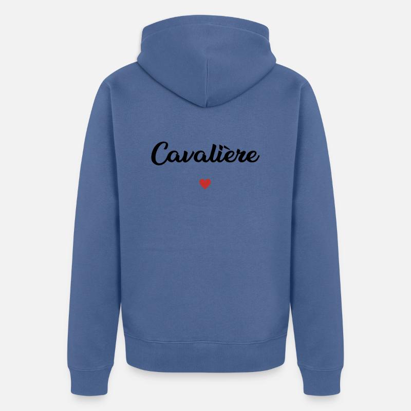 cavalière idée cadeau - Veste à capuche bio Premium Unisexe - bleu pigeon
