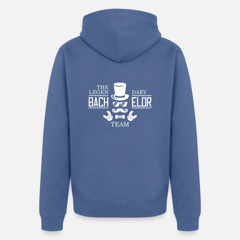 Équipe de célibataires légendaires - Veste à capuche bio Premium Unisexe - bleu pigeon