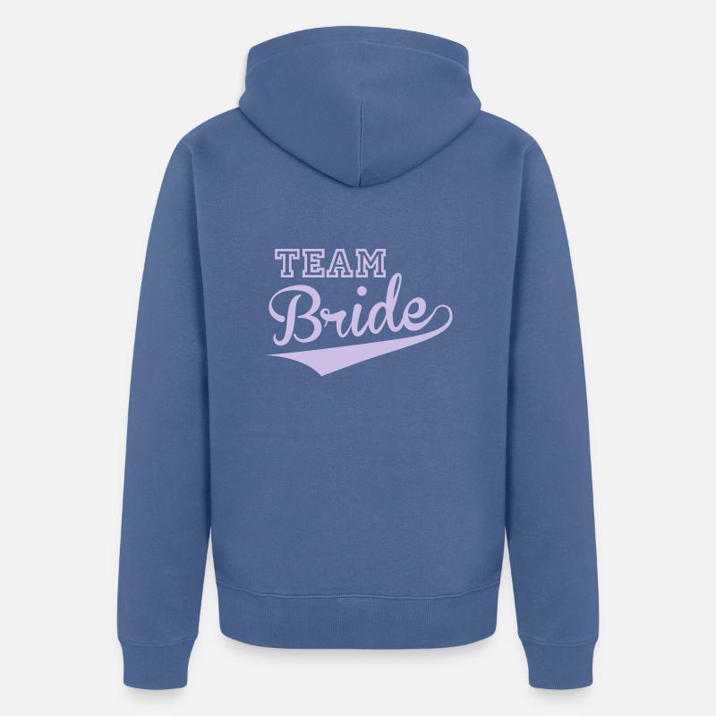Team Bride 02 - Veste à capuche bio Premium Unisexe - bleu pigeon