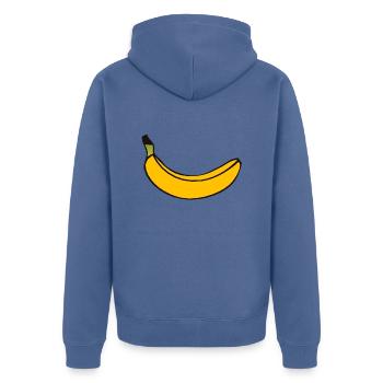 banane 7 A - Veste à capuche bio Premium Unisexe - bleu pigeon - Dos - Nico (187cm)
