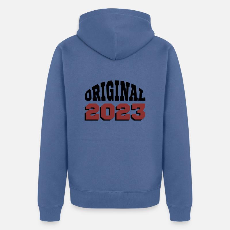 Original 2023 - Veste à capuche bio Premium Unisexe - bleu pigeon