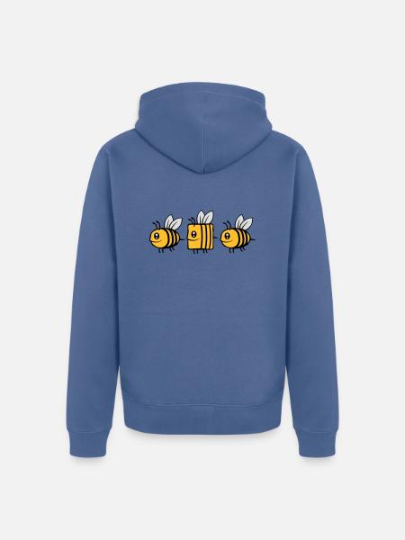bee different comic bee - Unisex Premium Organic Zip Hoodie - stone blue