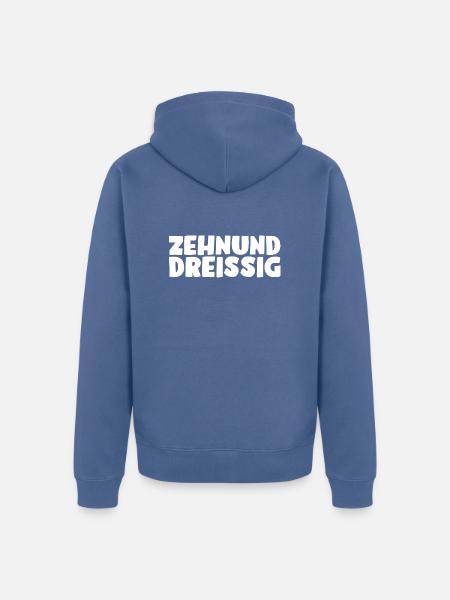 zehnund dreissig - Unisex Premium Bio Zip Hoodie - Taubenblau