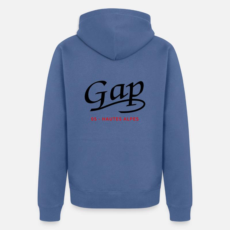 Gap - Hautes Alpes - Veste à capuche bio Premium Unisexe - bleu pigeon