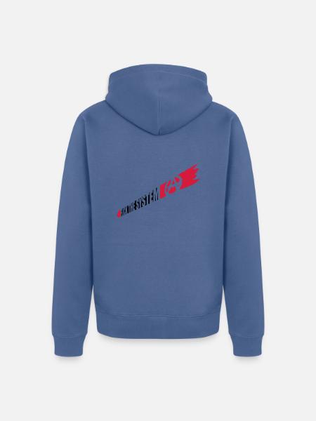 Anarchy Fuck the system - Unisex Premium Organic Zip Hoodie - stone blue