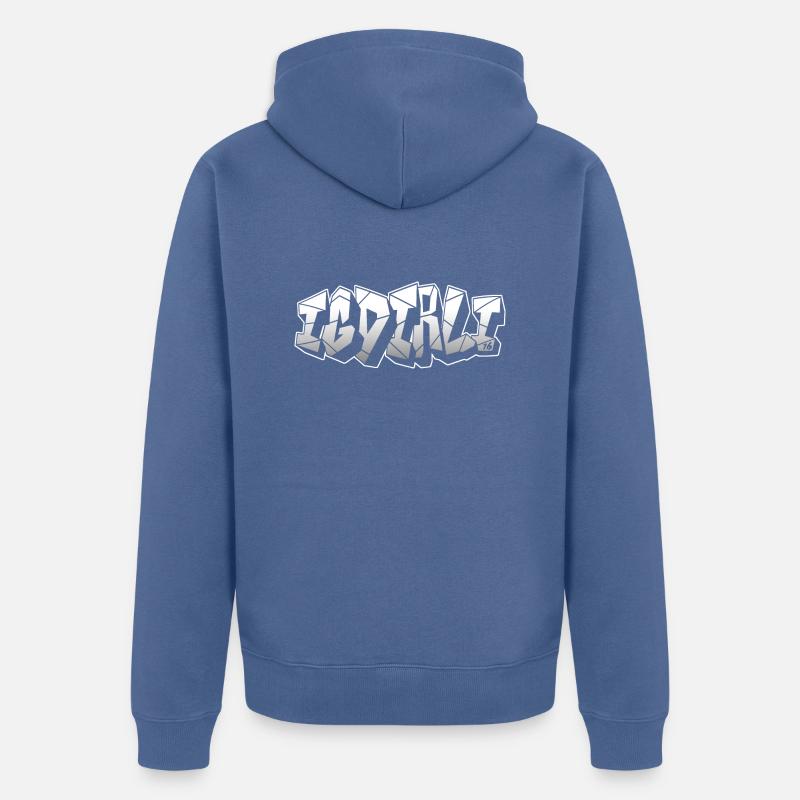 Igdirli - Veste à capuche bio Premium Unisexe - bleu pigeon