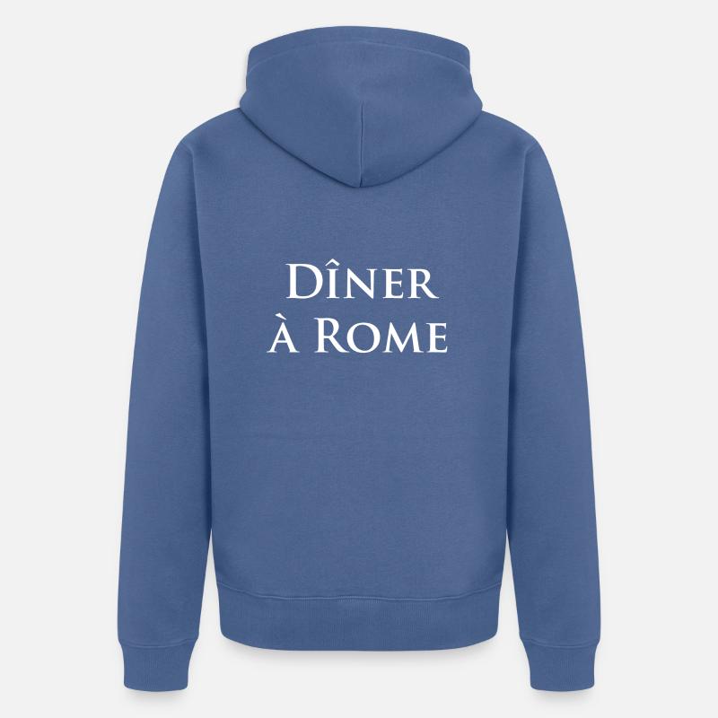 dinerrome - Veste à capuche bio Premium Unisexe - bleu pigeon
