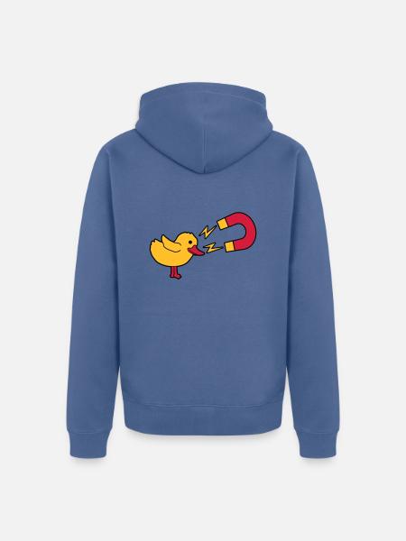 Chick Magnet Womanizer Logo - Unisex Premium Organic Zip Hoodie - stone blue