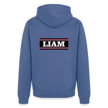 LIAM - Veste à capuche bio Premium Unisexe - bleu pigeon - Dos - Nico (187cm)