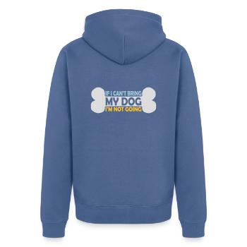 Citation Apportez mon chien - Veste à capuche bio Premium Unisexe - bleu pigeon - Dos - Nico (187cm)