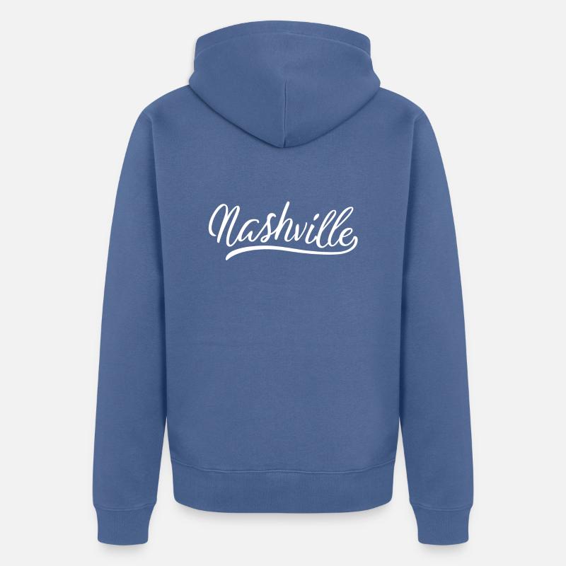 Nashville - Veste à capuche bio Premium Unisexe - bleu pigeon