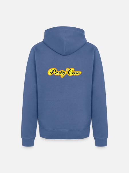 Party Crew - Unisex Premium Bio Zip Hoodie - Taubenblau