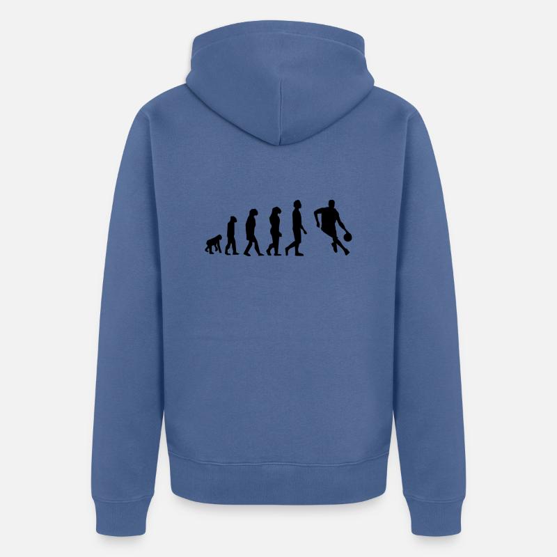 basket évolution - Veste à capuche bio Premium Unisexe - bleu pigeon