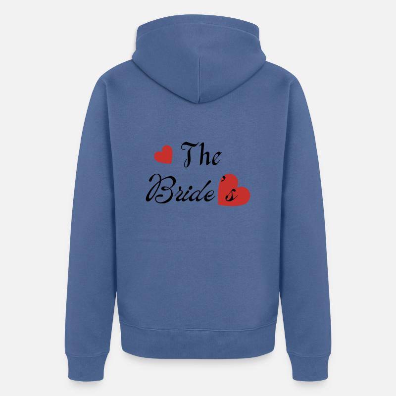 The bride’s -la mariée - Veste à capuche bio Premium Unisexe - bleu pigeon