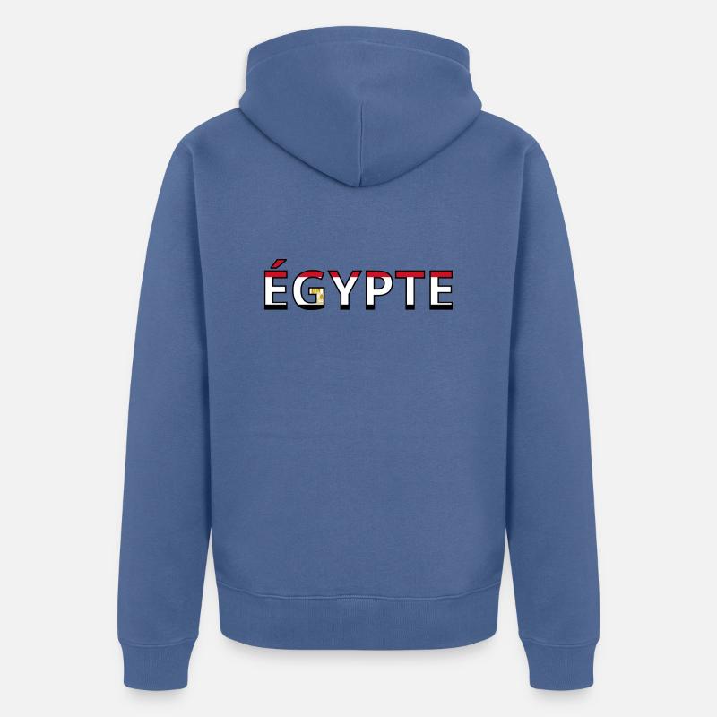 Drapeau Égypte - Veste à capuche bio Premium Unisexe - bleu pigeon