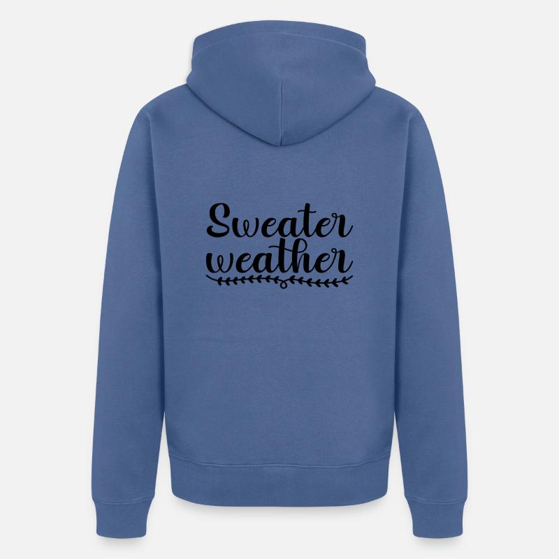 Météo des pulls - Veste à capuche bio Premium Unisexe - bleu pigeon