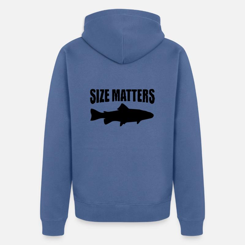 la taille compte - Veste à capuche bio Premium Unisexe - bleu pigeon