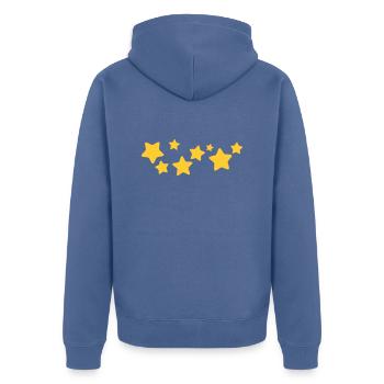Etoiles - Veste à capuche bio Premium Unisexe - bleu pigeon - Dos - Nico (187cm)