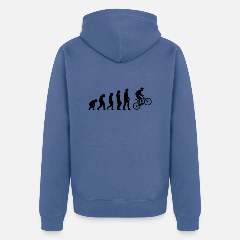 Evolution Evolution Bike VTT VTT - Veste à capuche bio Premium Unisexe - bleu pigeon
