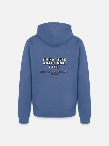Blague de Noël, Noël, blague - Veste à capuche bio Premium Unisexe - bleu pigeon