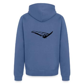 Windsurf - Veste à capuche bio Premium Unisexe - bleu pigeon - Dos - Nico (187cm)