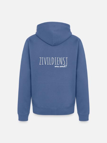 Zivildienst Sanitaeter Zivi Rettung Shirt Geschenk - Unisex Premium Bio Zip Hoodie - Taubenblau