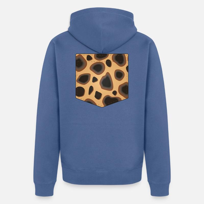 Geopard-tasku - Premium unisex luomu-huppari vetoketjulla - kyyhkynsininen