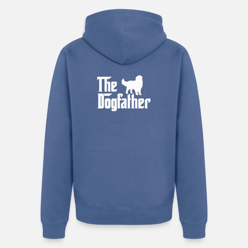 Le Dogfather - Veste à capuche bio Premium Unisexe - bleu pigeon