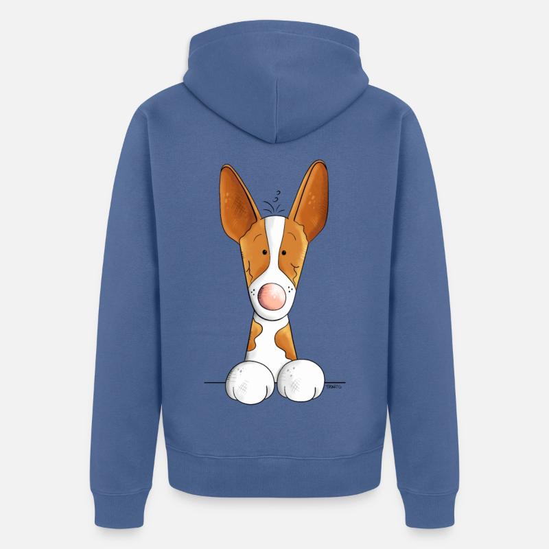 Chien de garenne des Canaries - Veste à capuche bio Premium Unisexe - bleu pigeon
