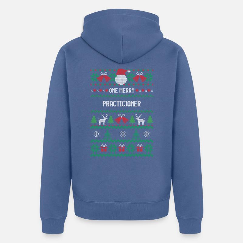 Un joyeux praticien - Veste à capuche bio Premium Unisexe - bleu pigeon
