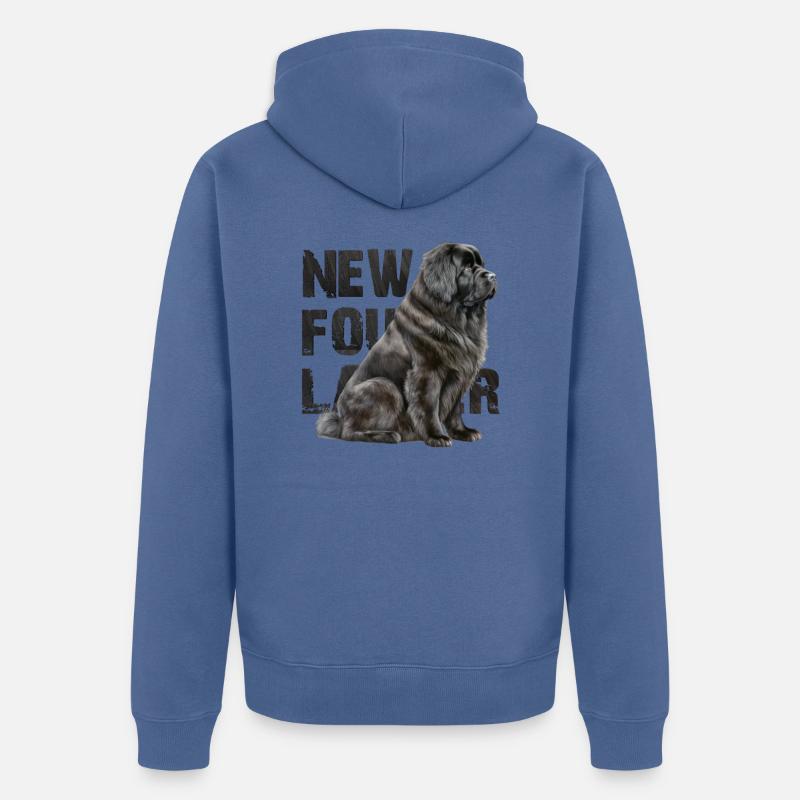 Terre-Neuvien - Veste à capuche bio Premium Unisexe - bleu pigeon