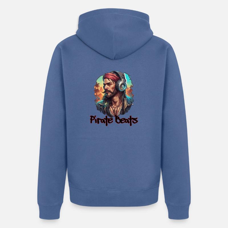 Casque / Audio / Musique / Son / Cool - Veste à capuche bio Premium Unisexe - bleu pigeon