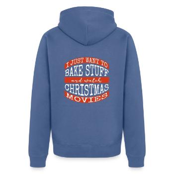 sayings birthday movie beaker dinosaur lover - Unisex Premium Bio Zip Hoodie - Taubenblau - Hinten - Nico (187cm)