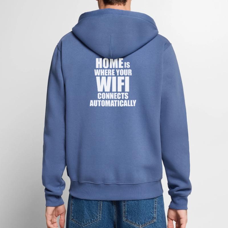 Linux Unix Wifi Coding Admin Dire drôle Veste à capuche bio Premium Unisexe