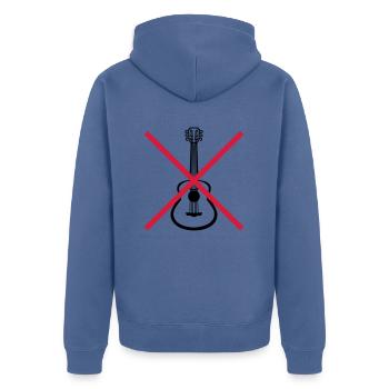 Forbidden guitarist to play guitar - Unisex Premium Organic Zip Hoodie - stone blue - Back - Nico (187cm)