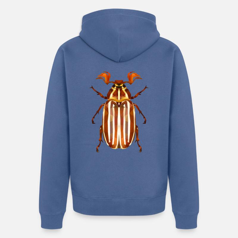 Coléoptère de la pastèque - Veste à capuche bio Premium Unisexe - bleu pigeon
