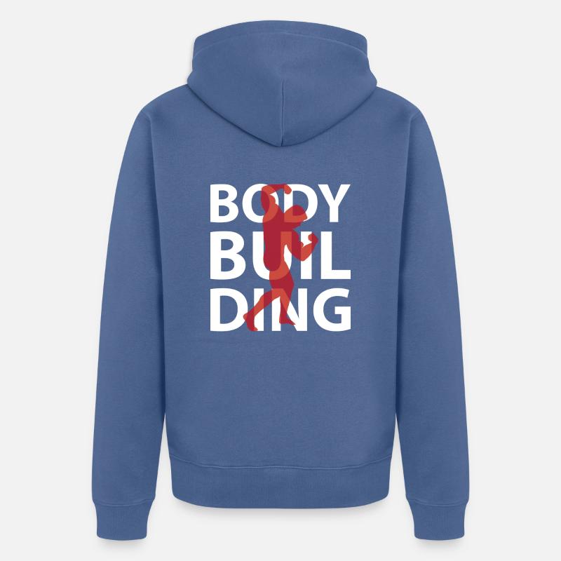 Bodybuilding Arnold 2 - Veste à capuche bio Premium Unisexe - bleu pigeon
