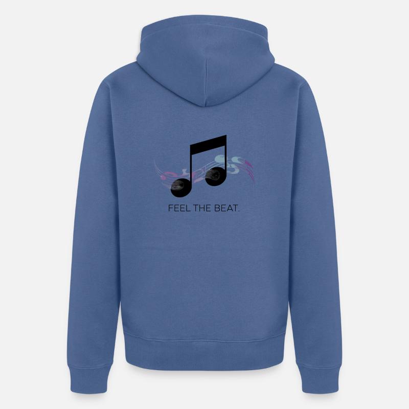 Feel the Beat – Clé abstraite - Veste à capuche bio Premium Unisexe - bleu pigeon
