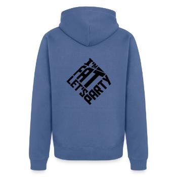 à la grosse laisse faire la fête - Veste à capuche bio Premium Unisexe - bleu pigeon - Dos - Nico (187cm)