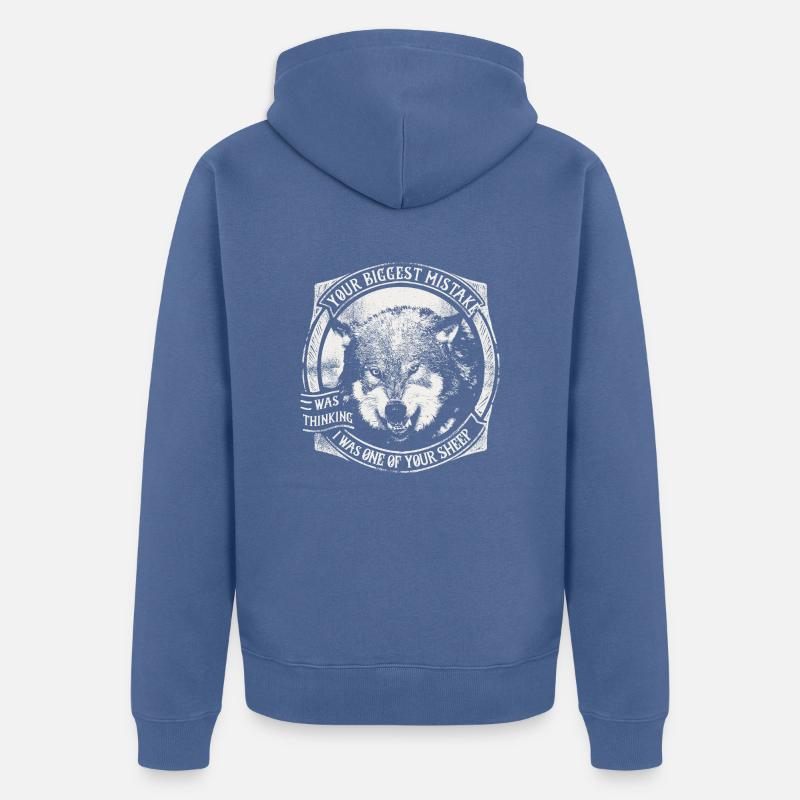 Votre plus grande erreur - Veste à capuche bio Premium Unisexe - bleu pigeon