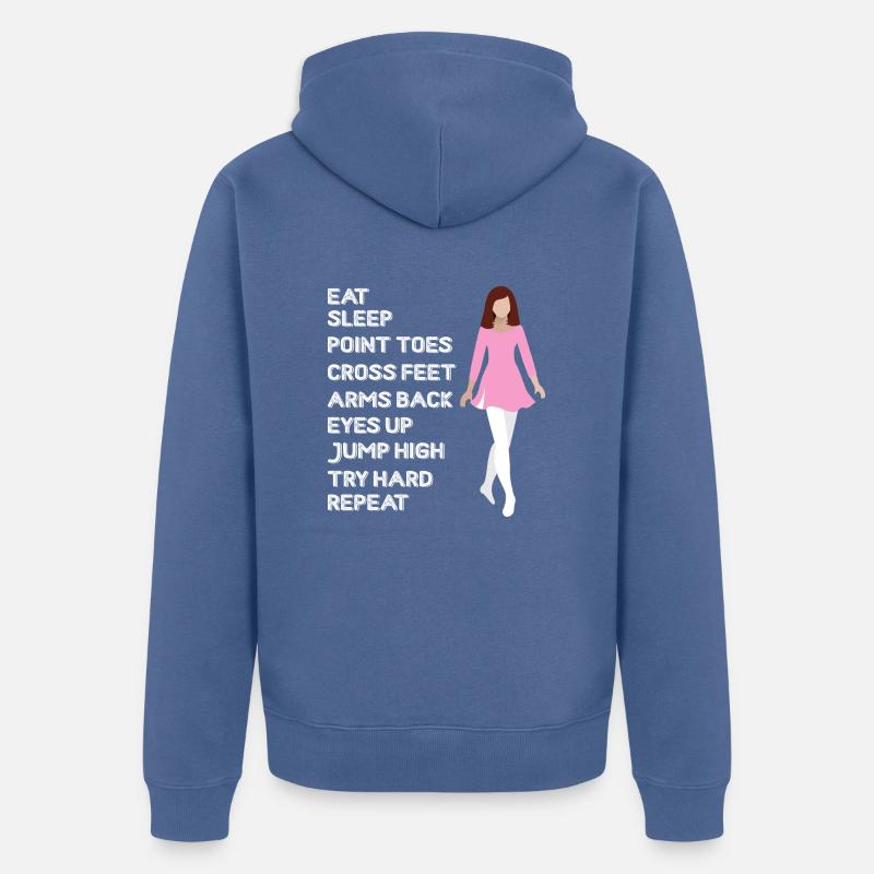 Danse Musique de danse - Veste à capuche bio Premium Unisexe - bleu pigeon