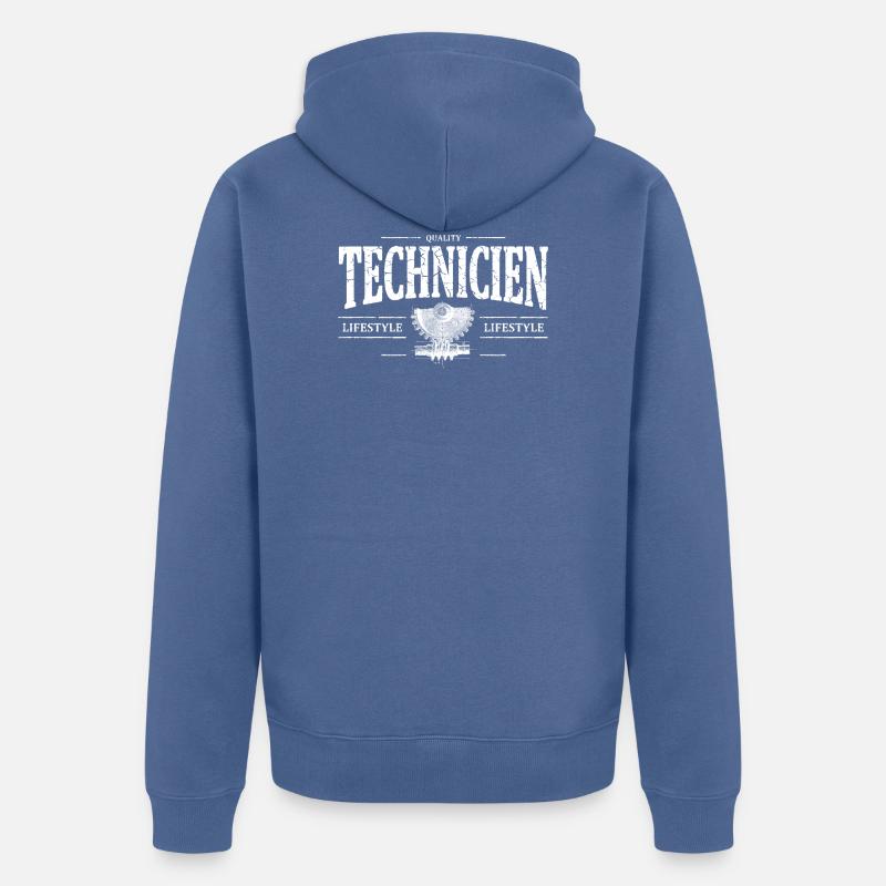Technicien - Veste à capuche bio Premium Unisexe - bleu pigeon