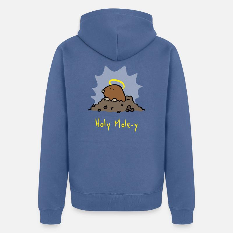 Saint Mole-y - Veste à capuche bio Premium Unisexe - bleu pigeon