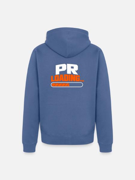 PR-Laden... für Läufer - Unisex Premium Bio Zip Hoodie - Taubenblau